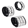 3Pcs 3 Styles PU Wrap Cord Bracelets Set BJEW-LP0001-06-3