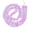 Transparency Electroplate Glass Beads Strands GLAA-T023-38A-05-4