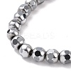 Electroplated Non-magnetic Synthetic Hematite Beads Strands G-G862-02C-3