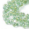 Transparent Electroplate Glass Beads Strands X-EGLA-F152B-AB01-3