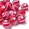Opaque Striped Acrylic Beads MACR-S373-27B-03-7