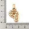 Brass Micro Pave Clear Cubic Zirconia Pendants KK-B099-01G-P-3