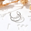 925 Sterling Silver Cuff Earrings for Women EJEW-F360-01A-P-3