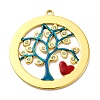 304 Stainless Steel Enamel Pendants STAS-S163-17G-1