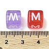 Spray Painted Transparent Acrylic Beads MACR-K365-07M-3