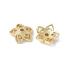 Flower Brass Bead Caps KK-F892-34G-14-1
