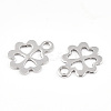 Tarnish Resistant 201 Stainless Steel Flower Charms STAS-R064-29-2