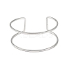Non-Tarnish 304 Stainless Steel Hollow Open Cuff Bangles for Women BJEW-S155-04P-2