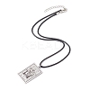 Tarot Card 201 Stainless Steel Pendant Necklaces NJEW-JN04496-04-4