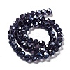 Electroplate Transparent Glass Beads Strands EGLA-A035-T10mm-A15-2