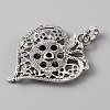 Alloy Rhinestone Hang Snap Base Pendant for Interchangeable Snap Charms Jewelry Making FIND-WH0045-87AS-2