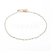 Faceted Round Natural Amazonite Beaded Necklaces NJEW-JN03215-03-1