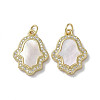 Brass Micro Pave Cubic Zirconia Pendants KK-G485-22B-G-1