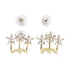 Crystal Rhinestone Triple Trees Stud Earrings EJEW-C006-05-2