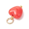 Opaque Acrylic Heart Charms PALLOY-MZ00844-4
