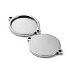 Non-Tarnish 201 Stainless Steel Cabochon Connector Settings STAS-E197-01P-2