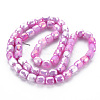 Opaque Baking Paint Glass Beads Strands EGLA-N006-008-B06-2