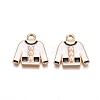 Light Gold Plated Alloy Enamel Pendants PALLOY-TAC0011-06A-1