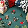 6Pcs 6 Styles Christmas Theme Enamel Pins JEWB-SP0001-09-4