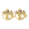 Brass Micro Pave Cubic Zirconia Pendants KK-F862-04G-1