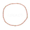Minimalist Glass Seed Beads & Brass Beads Stretch Bracelets for Women BC0195-8-1