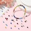 100Pcs Handmade Evil Eye Lampwork Round Bead Strands LAMP-YW0001-75-4