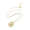 Brass Micro Pave Clear Cubic Zirconia Pendant Necklaces LS-NJEW-Z035-02A-G-1