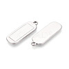 304 Stainless Steel Pendant Cabochon Settings STAS-N108-64P-2
