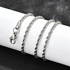Tarnish Resistant 304 Stainless Steel Rope Chain Necklaces LS-STAS-S029-01-3