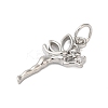 Rack Plating Brass & Clear Cubic Zirconia Pendants KK-S372-12P-2
