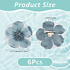 6Pcs Flower Cloth Brooches for Backpack Clothes Wedding Party JEWB-FH0002-38C-2