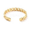 Bling Curb Chain-shaped Cubic Zirconia Cuff Bangle BJEW-D448-04G-RS-3