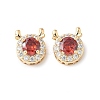 Brass Micro Pave Cubic Zirconia Beads KK-G531-01G-02-1