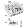 120Pcs 12 Styles Tibetan Style Alloy Rectangle Pendants FIND-FS0003-63-4