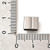 Letter Style 304 Stainless Steel Square Slide Charms STAS-L132-05W-3