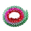 Gradient Color Baking Paint Glass Bead Strands X-DGLA-A039-T6mm-A010-2