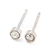 Rack Plating Brass Micro Pave Cubic Zirconia Stud Earring EJEW-C102-37P-05-1