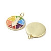 Real 18K Gold Plated Rack Plating Brass Enamel Pendants KK-M293-44G-2