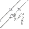 Rack Plating Brass Twisted Chain Necklaces for Women NJEW-K382-15B-P-2