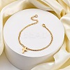 304 Stainless Steel Charm Bracelets BJEW-K265-01G-2