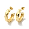 Rack Plating Brass C-shape Stud Earrings EJEW-I268-04G-1