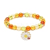 4Pcs 4 Style Acrylic Round Beaded Stretch Bracelets Set BJEW-JB08926-01-3