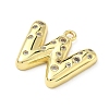 Brass Micro Pave Clear Cubic Zirconia Pendants KK-I476-02G-W-2