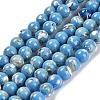 Assembled Synthetic Stone and Trochus Shell Beads Strands G-B128-08B-08-1