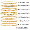 7Pcs Brass Round Beaded Bracelets for Women SB9067-3-2