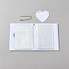 3 Inch PVC Mini Heart Hollow Photocard Holder Book AJEW-WH0038-65P-02-2