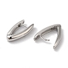 V-shapeRing Brass Hoop Earrings for Women EJEW-U008-11P-2