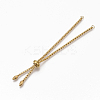 PVD Vacuum Plating Adjustable 304 Stainless Steel Slider Bracelets Making STAS-T050-030G-2