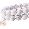 Frosted Natural Howlite Bead Strands G-PH0028-8mm-01-4