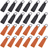 40Pcs 2 Colors PU Leather Zipper Puller FIND-GF0008-33-1